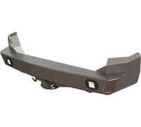 Бампер силовой задний STC Mitsubishi Pajero Sport 1996-2008 с квадрат под фаркоп и фарами заднего хода/ПТФ STC-MPS1-BR-L2