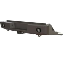 Бампер силовой задний STC Nissan Navara с квадратом под фаркоп и фарами заднего хода/ПТФ STC-NN-BR-L2