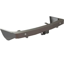 Бампер силовой задний STC Nissan Patrol Y62 2010-2014 с квадратом под фаркоп и фарами заднего хода/ПТФ STC-NPY62-BR-L2