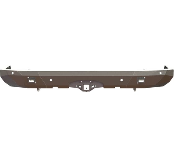 Бампер силовой задний STC тип Revo Toyota Land Cruiser Prado 150 2009-2017 с квадратом под фаркоп и фарами заднего хода STC-TLCP150-BRR-L3