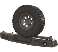 Бампер силовой задний STC Toyota Tundra 2013-2021 калитка справа, фарами заднего хода/ПТФ STC-TT13-BR-C2-L2