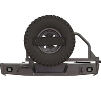 Бампер силовой задний STC Toyota Tundra 2006-2013 кронштейном крепления запасного колеса по центру (УСИЛЕННАЯ), кронштейном крепления гос номера и фарами заднего хода/ПТФ STC-TT06-BR-C1-L2 HD