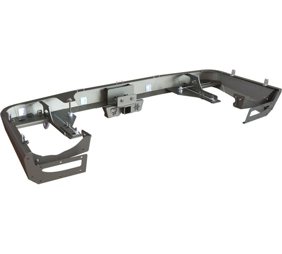 Бампер силовой задний STC Toyota Land Cruiser 200 2015+ с квадратом под фаркоп STC-TLC200/15-BR