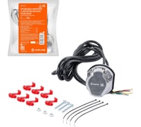 Проводка фаркопа с металлической розеткой Airline 12 В, 7 контактов 1.5 м, универсальная AEBI003