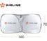 Шторка солнцезащитная на лобовое стекло Airline (экран) 70x140 см, складная, c креплением на зеркало, черный/серый ADSS007 2