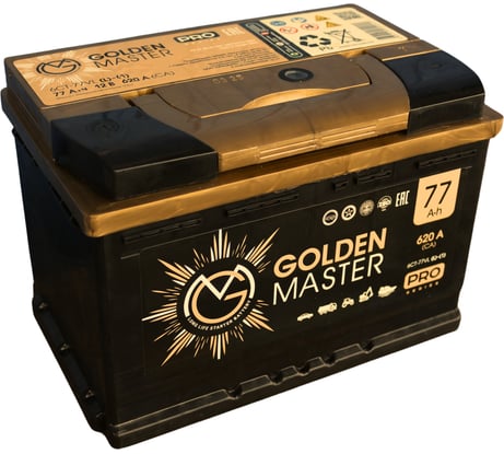 АКБ GOLDEN MASTER pro 6СТ-77 N (L)-(1) 620A 278x175x190 мм 4657819154941