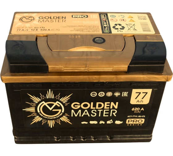 АКБ GOLDEN MASTER pro 6СТ-77 N (L)-(1) 620A 278x175x190 мм 4657819154941