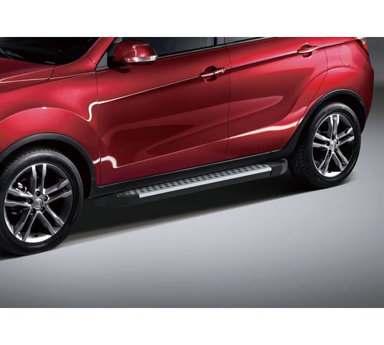 Пороги на автомобиль Rival Bmw-Style круг для Changan CS35 2013-2020 г.в., 173 см, 2 шт., алюминий D173AL.8901.1