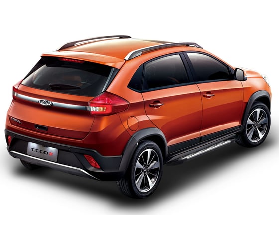 Пороги на автомобиль Rival Bmw-Style круг для Chery Tiggo 2 2017-2020 г.в., 173 см, 2 шт., алюминий D173AL.0904.1