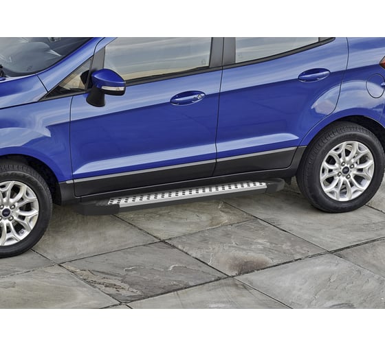 Пороги на автомобиль Rival Bmw-Style круг для Ford EcoSport 2014-2018-2017-н.в., 160 см, 2 шт., алюминий D160AL.1806.1