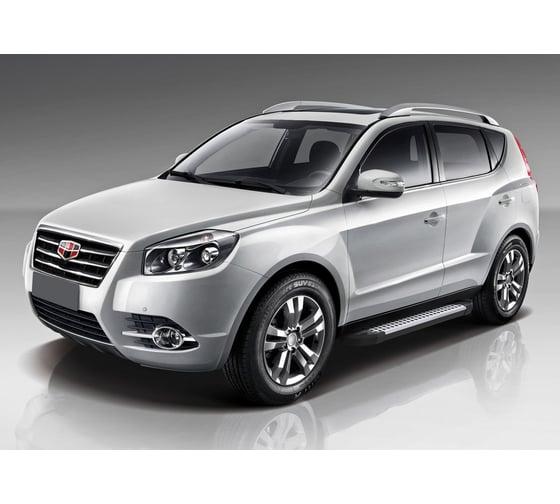 Пороги на автомобиль Rival Bmw-Style круг для Geely Emgrand X7 2013-2018 г.в., 173 см, 2 шт., алюминий D173AL.1902.2