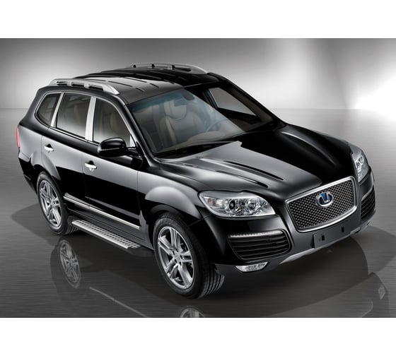 Пороги на автомобиль Rival Bmw-Style круг для Hawtai Boliger 2014-н.в., 173 см, 2 шт., алюминий D173AL.2901.1