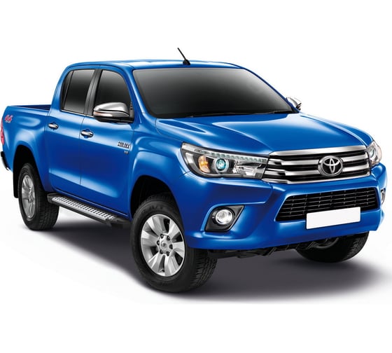 Пороги на автомобиль Rival Bmw-Style круг для Toyota Hilux VIII 2015-2020-н.в., 193 см, 2 шт., алюминий D193AL.5708.1