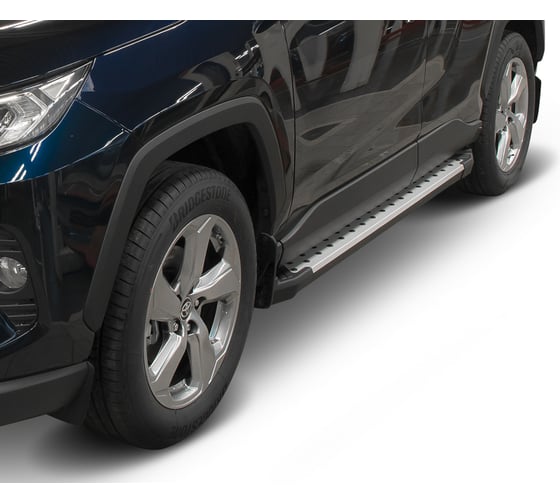 Пороги на автомобиль Rival Bmw-Style круг для Toyota RAV4 XA50 2019-н.в., 180 см, 2 шт., алюминий D180AL.5710.1