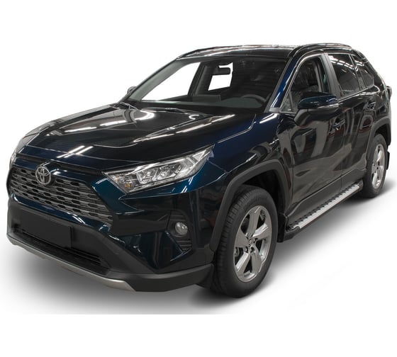 Пороги на автомобиль Rival Bmw-Style круг для Toyota RAV4 XA50 2019-н.в., 180 см, 2 шт., алюминий D180AL.5710.1