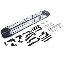 Пороги на автомобиль Rival Bmw-Style круг для Nissan Qashqai II 2014-2019-н.в./X-Trail T32 2015-2018-н.в./Renault Koleos II 2016-2020 г.в., 173 см, 2 шт., алюминий D173AL.4113.1