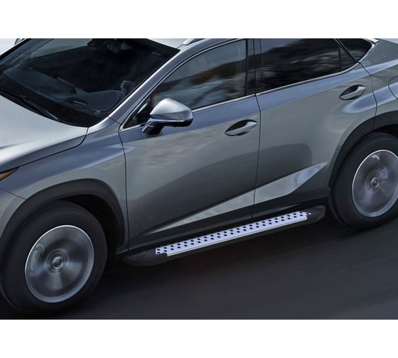 Пороги на автомобиль Rival Bmw-Style круг для Lexus NX 2014-2017 г.в., 173 см, 2 шт., алюминий D173AL.3202.1