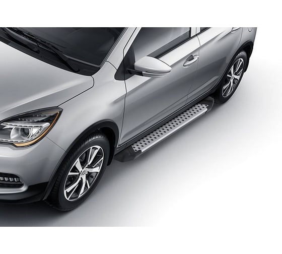 Пороги на автомобиль Rival Bmw-Style круг для Lifan X50 2015-н.в., 173 см, 2 шт., алюминий D173AL.3303.1