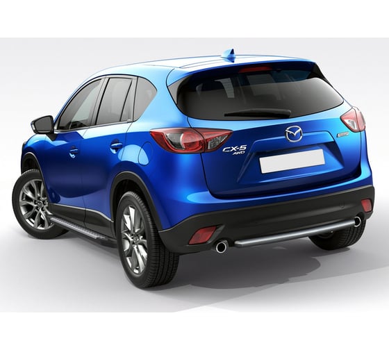 Пороги на автомобиль Rival Bmw-Style круг для Mazda CX-5 I 2011-2017 г.в., 173 см, 2 шт., алюминий D173AL.3801.3