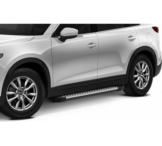 Пороги на автомобиль Rival Bmw-Style круг для Mazda CX-9 II 2016-н.в., 193 см, 2 шт., алюминий D193AL.3803.2