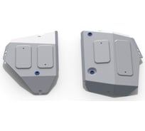 Защита топливного бака Rival для Jeep Compass II 4WD 2017-н.в., штампованная, алюминий 4 мм, с крепежом, 2 части 333.2742.1