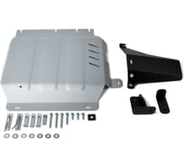 Защита РК Rival для Mercedes-Benz X-klasse 4WD 2017-н.в./Nissan Navara D40 2004-2015 г.в./Pathfinder R51 2004-2014 г.в., штампованная, алюминий 4 мм, с крепежом 333.4167.1