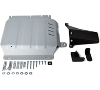 Защита РК Rival для Mercedes-Benz X-klasse 4WD 2017-н.в./Nissan Navara D40 2004-2015 г.в./Pathfinder R51 2004-2014 г.в., штампованная, алюминий 6 мм, с крепежом 2333.4167.1.6