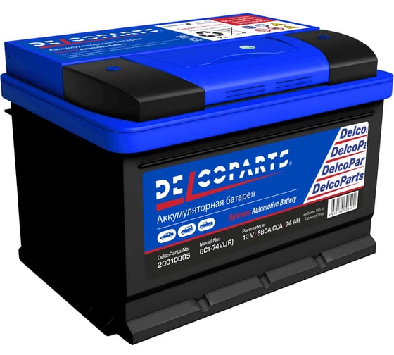 Аккумулятор Delcoparts Optimum 74-З-R обратная полярность 20010005