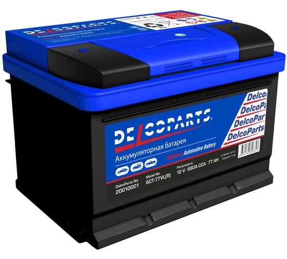 Аккумулятор Delcoparts Optimum 77-З-R обратная полярность 20010001