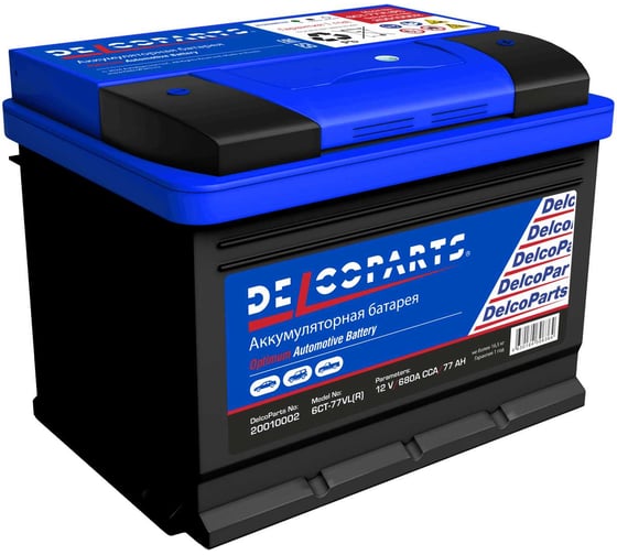 Аккумулятор Delcoparts Optimum 77-З-R обратная полярность 20010002