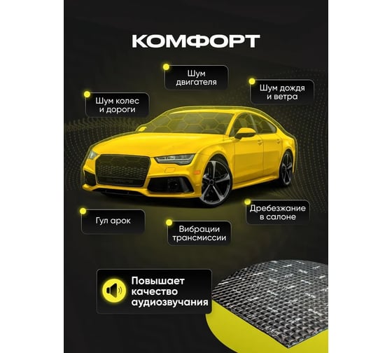 Набор виброизоляции для автомобиля SGM Base 2 мм с роликом, 30 листов SGM.BS2.30.R