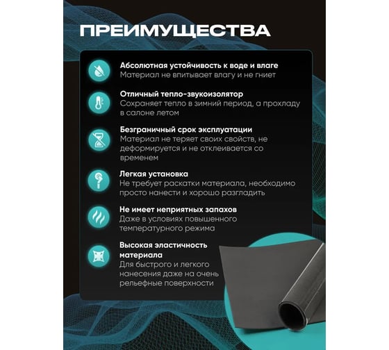 Шумоизоляция SGM для автомобиля Graysonic XL, 5 листов (0.65х1м) SGM.GS.XL.5