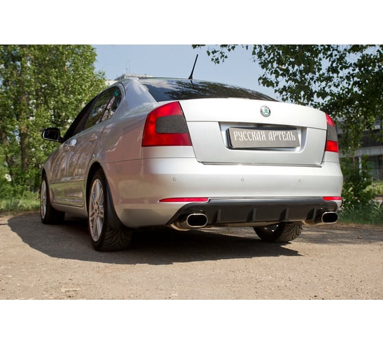 Диффузор на задний бампер Русская Артель для Skoda Octavia 2008-2013 DSO-026002 1