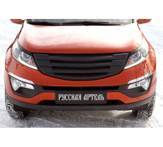 Решетка радиатора Русская Артель, вариант 3, с черной сеткой для KIA Sportage 2014- RRKS-010750
