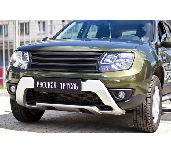 Решетка радиатора Русская Артель, вариант 1, с черной сеткой для Renault Duster 2010- RRRD-016750