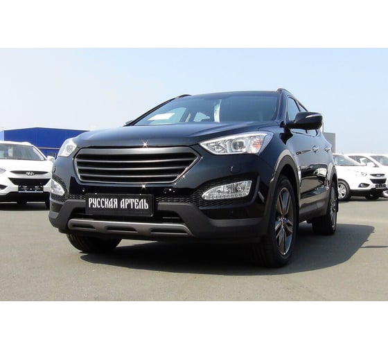 Решетка радиатора Русская Артель с металлической сеткой для Hyundai Santa Fe New 2013- RRHSFN-018800