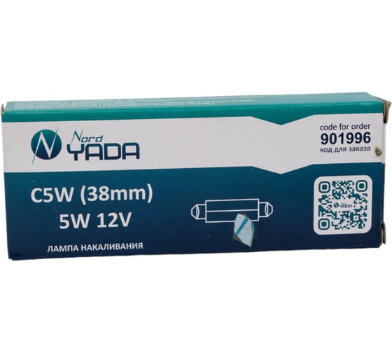 Лампа Nord-Yada C5W 12V 38mm SV8.5 салон.подс.ном.знака 901996