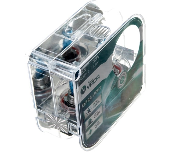 Лампа Nord-Yada H11 12V 55W EXTRA LIGHT +50 % Plastic case, 2шт 907367