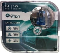 Лампа Nord-Yada H4 12V 60/55W EXTRA LIGHT +50 % Plastic case - 2 шт 907364