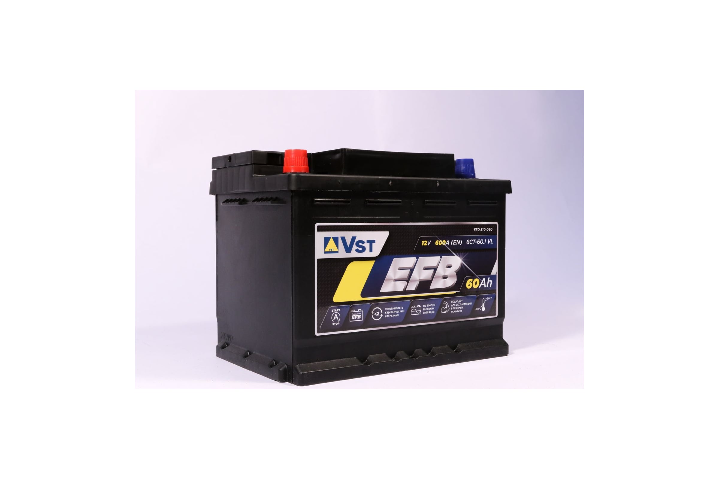 АккумуляторVSTСтандартEFB6СТ-60.1(560510060)560510060