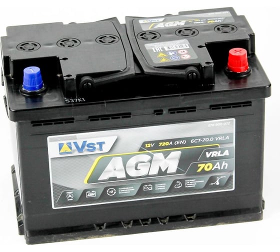 Аккумулятор VST AGM 6СТ-70.0 (570 900 072) 570900072 1
