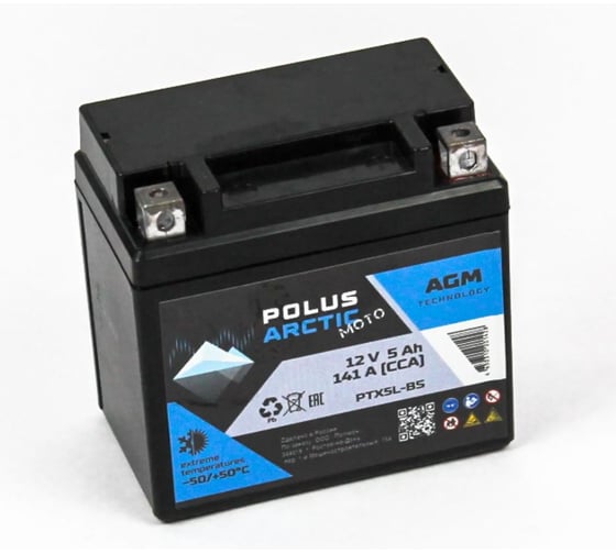 Аккумулятор POLUS ARCTIC MOTO 6CT-5 (PTX5L-BS) AGM PA(PTX5L-BS)