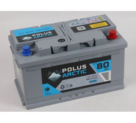 Аккумулятор POLUS ARCTIC 6СТ-80.0 низкий PA80.0(н)