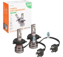 Лампa светодиодная Airline H4, 12/24В, 28Вт, 6500К(Белый), 5000Лм, для рефлект./линз. 2 шт. PLUS AEAR104