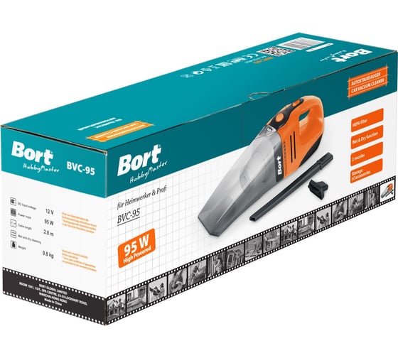 Автомобильный пылесос BORT BVC-95 91274021