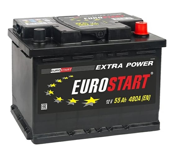 Аккумуляторная батарея EUROSTART Extra Power 55Ah R+ EU550