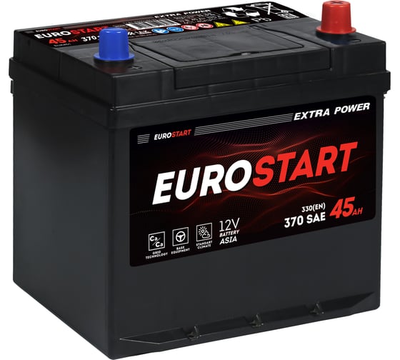 Аккумуляторная батарея EUROSTART Extra Power Asia 45Ah R+ (без борта) EUA450