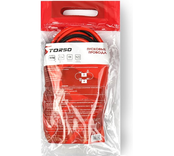 Пусковые провода TORSO 400 А, -30 / +80 град., длина 2.5 м, 12/24 В 1076000