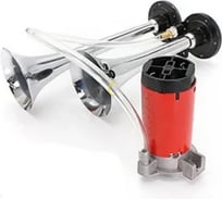 Звуковой воздушный сигнал TORINO AUTO 2х рожковый хромированный 12V ST1014C