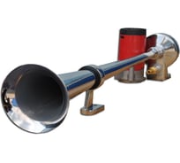 Звуковой воздушный сигнал TORINO AUTO рожковый хром 45 см со встроенным мотором 12V ST1019C12V